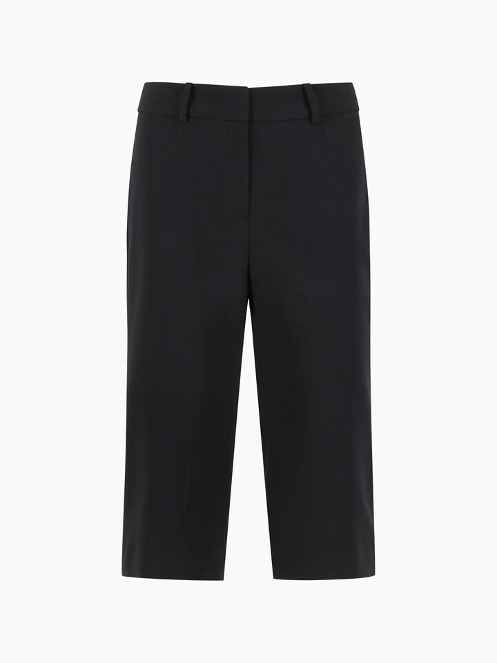 Black slim fit Capri pants - null - Black | Sisley K image number 1